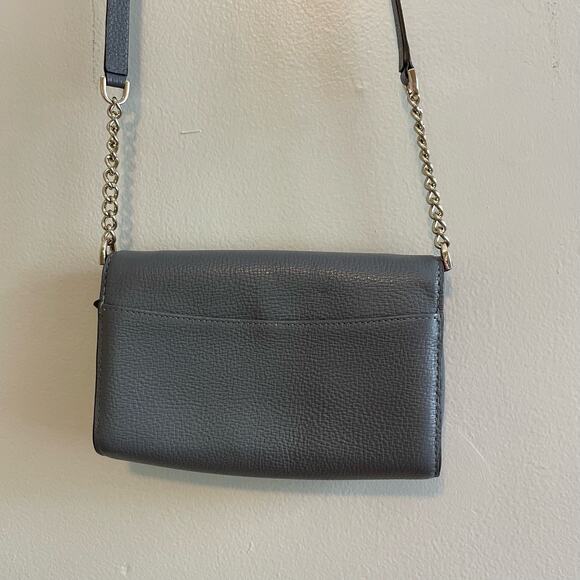 Kate Spade Gray Leather Paloma Road Crossbody Bag Purse - Picture 3 of 13